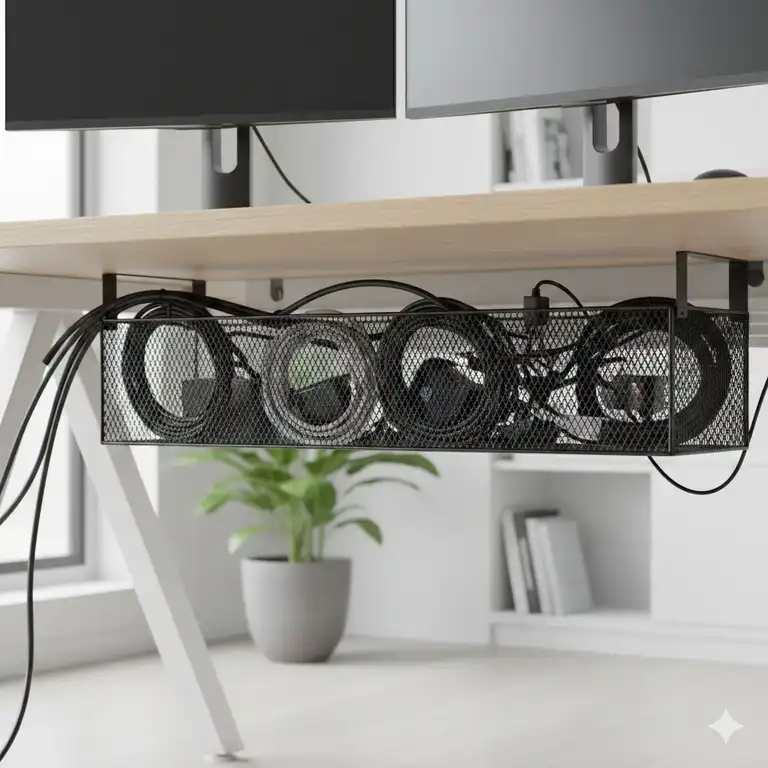 schreibtisch kabelkorb groß: 7 geniale Lösungen für Ordnung am Arbeitsplatz