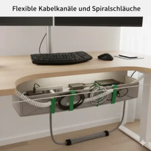 Flexible Kabelkanäle und Spiralschläuche – geprüft im kabelmanagement schreibtisch test 2026.
