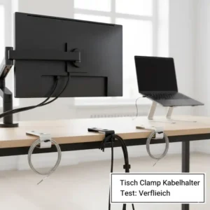 Vergleich verschiedener Modelle im tisch clamp kabelhalter test für das beste Kabelmanagement.