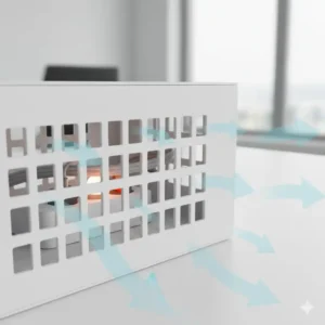 Die Belüftungsschlitze der kabelmanagement box hitzebeständig sorgen für eine optimale Luftzirkulation.