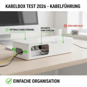 Die beste Kabelführung und das praktischste Design im aktuellen kabelbox test 2026 illustriert.