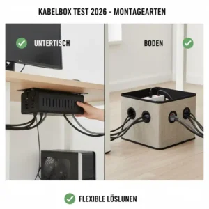 Flexibilität bei der Montage: Untertisch- oder Bodenlösungen im großen kabelbox test 2026.