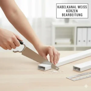 Anleitung zum Kürzen der Materialien im Rahmen vom kabelkanal weiss test 2026 für perfekte Längen.