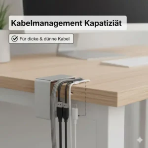 Beeindruckendes Vorher-Nachher-Ergebnis durch den Einsatz der Sieger aus dem tisch clamp kabelhalter test.