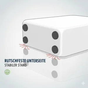 Die kabelbox kinder sicherung mit rutschfesten Standfüßen für mehr Stabilität.