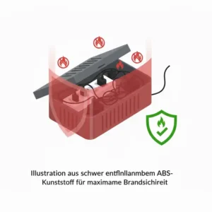 Hochwertiges, feuerfestes Material macht diese kabelbox mehrfachstecker sicher und langlebig.