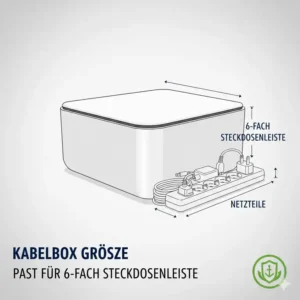 Die ideale Größe der kabelbox kinder sicherung für Mehrfachsteckdosenleisten.