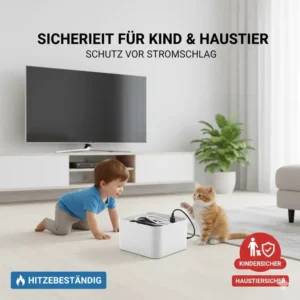 Eine kabelmanagement box hitzebeständig bietet Schutz vor Stromschlägen für Kinder und Haustiere.