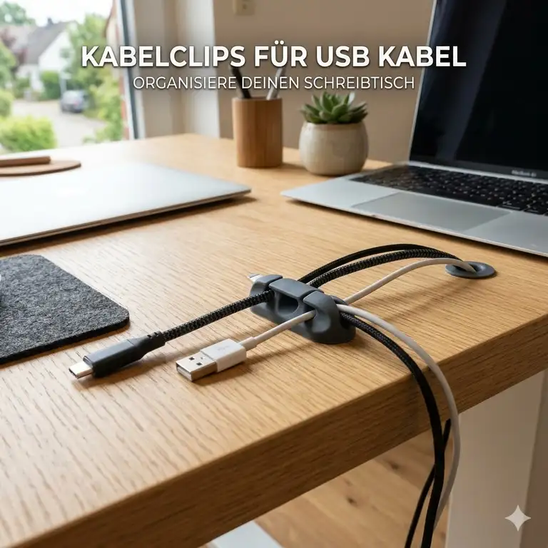 1: kabelclips für usb kabel für schreibtisch organisation