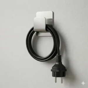 Anwendung von kabelhaken wand selbstklebend an einer sauberen Wand.