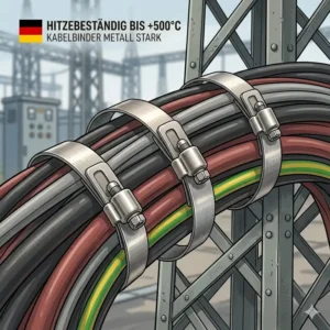kabelbinder metall stark zur sicheren Bündelung von schweren Industriekabeln.