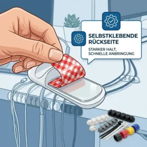 Geeignete Oberflächen für das Kabelclips Schreibtisch Set wie Holz und Glas