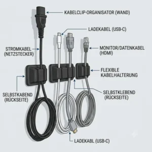 Kabelhalter kabelclip wand für verschiedene Ladekabel und Netzkabel im Überblick.Kabelhalter kabelclip wand für verschiedene Ladekabel und Netzkabel im Überblick.