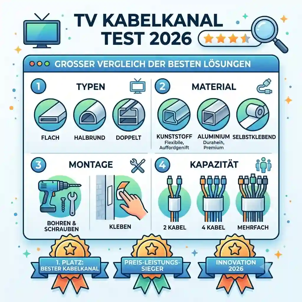A comprehensive comparison overview of the best wall cable management systems showcasing the tv kabelkanal test 2026.