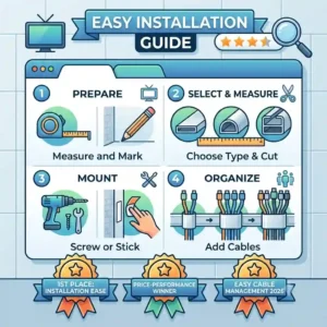 A step-by-step easy installation guide with instructions to mount and screw for the tv kabelkanal test 2026.