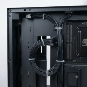 Neatly arranged power cables to pc kabel verstecken gehäuse inside the computer case.