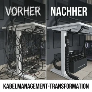 A detailed before and after comparison of implementing the gaming schreibtisch kabelsystem.